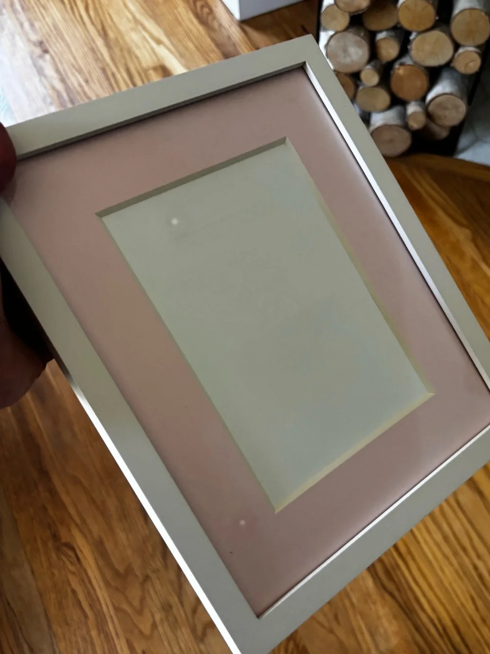 Baby Frame White pastel Pink